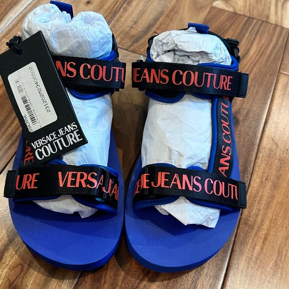 Versace Jeans Couture Men’s Blue Sandals Size 41 (US 8) - Picture 2 of 3